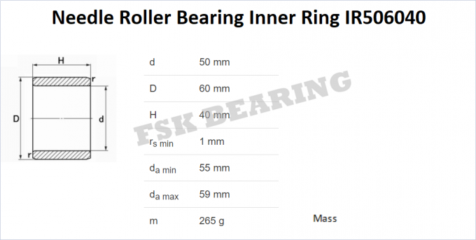 सुई रोलर असर Gcr15 क्रोम स्टील बुश आस्तीन के लिए मोटा IR506040 IR556025 IR556035 इनर रिंग 0